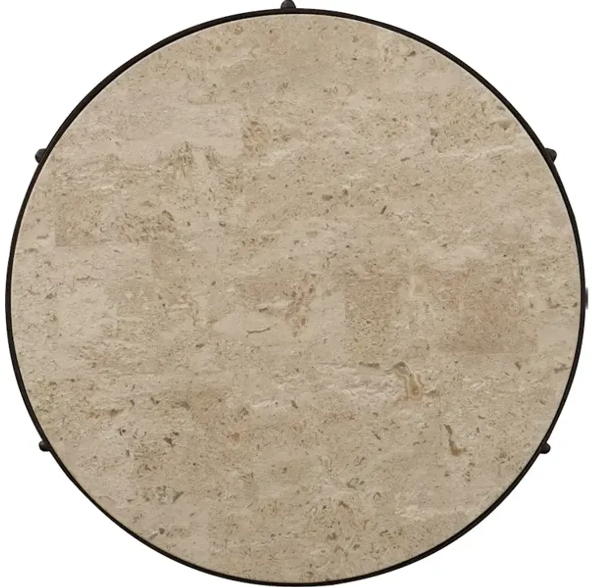 Luckenbach Metal and Stone End Table