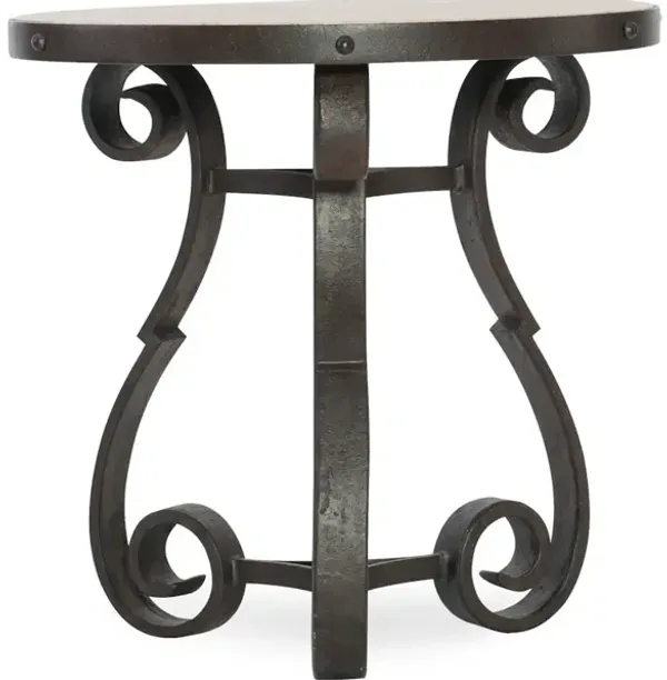 Luckenbach Metal and Stone End Table