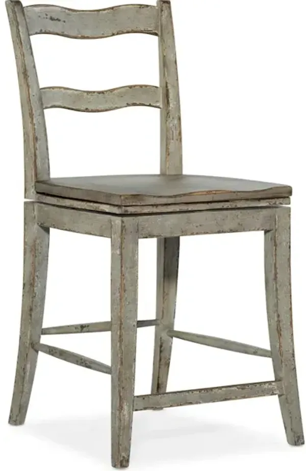 Alfresco La Riva Ladder Back Swivel Counter Stool