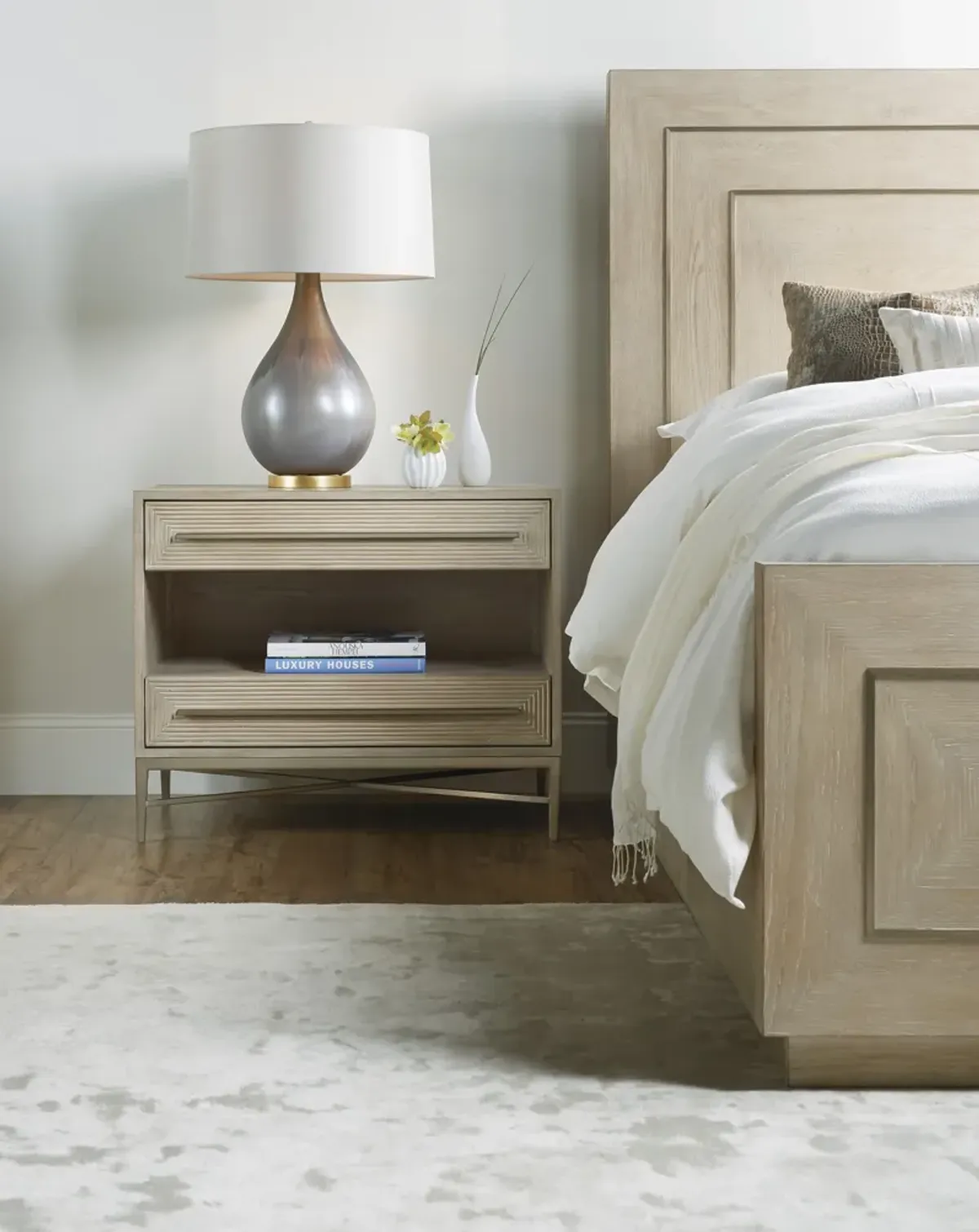 Cascade Two-Drawer Nightstand