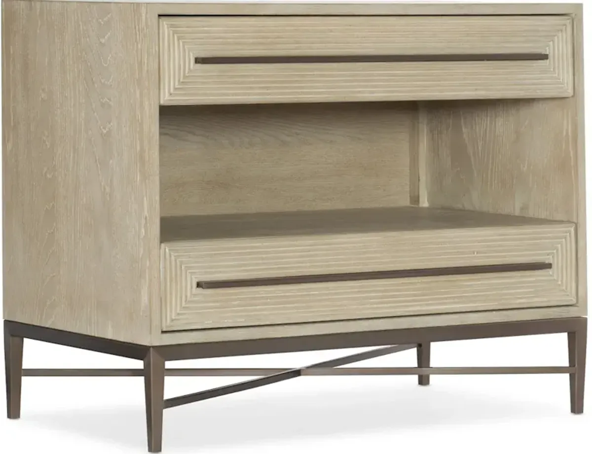 Cascade Two-Drawer Nightstand