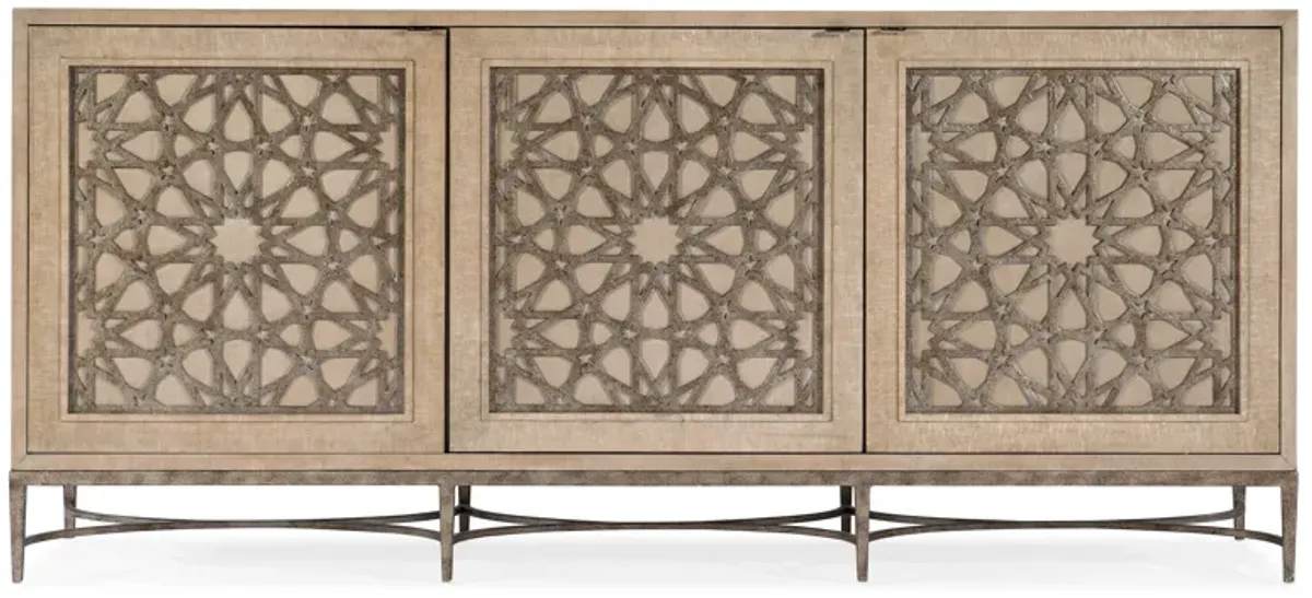 Melange Suzani Three Door Entertainment Console