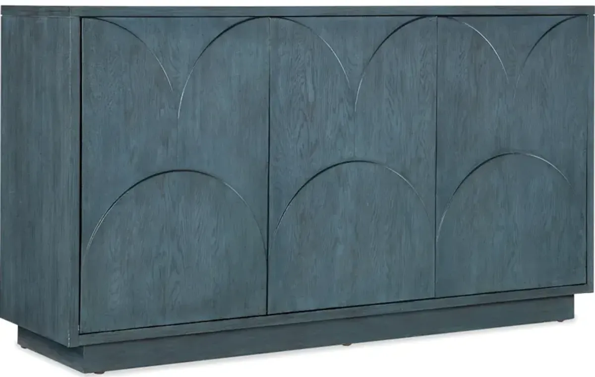 Melange Round Valley Three Door Entertainment Credenza