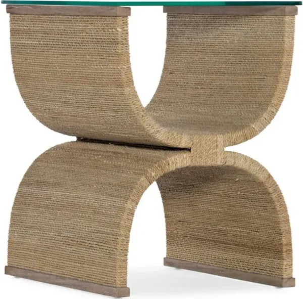 Melange Lenny Woven End Table