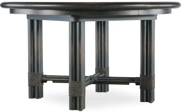 Retreat Pole Rattan Round Dining Table w/1-20in leaf