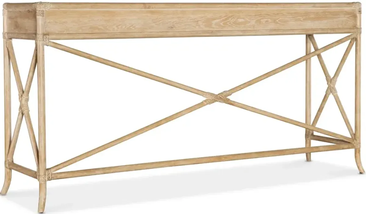 Retreat Pole Rattan Console