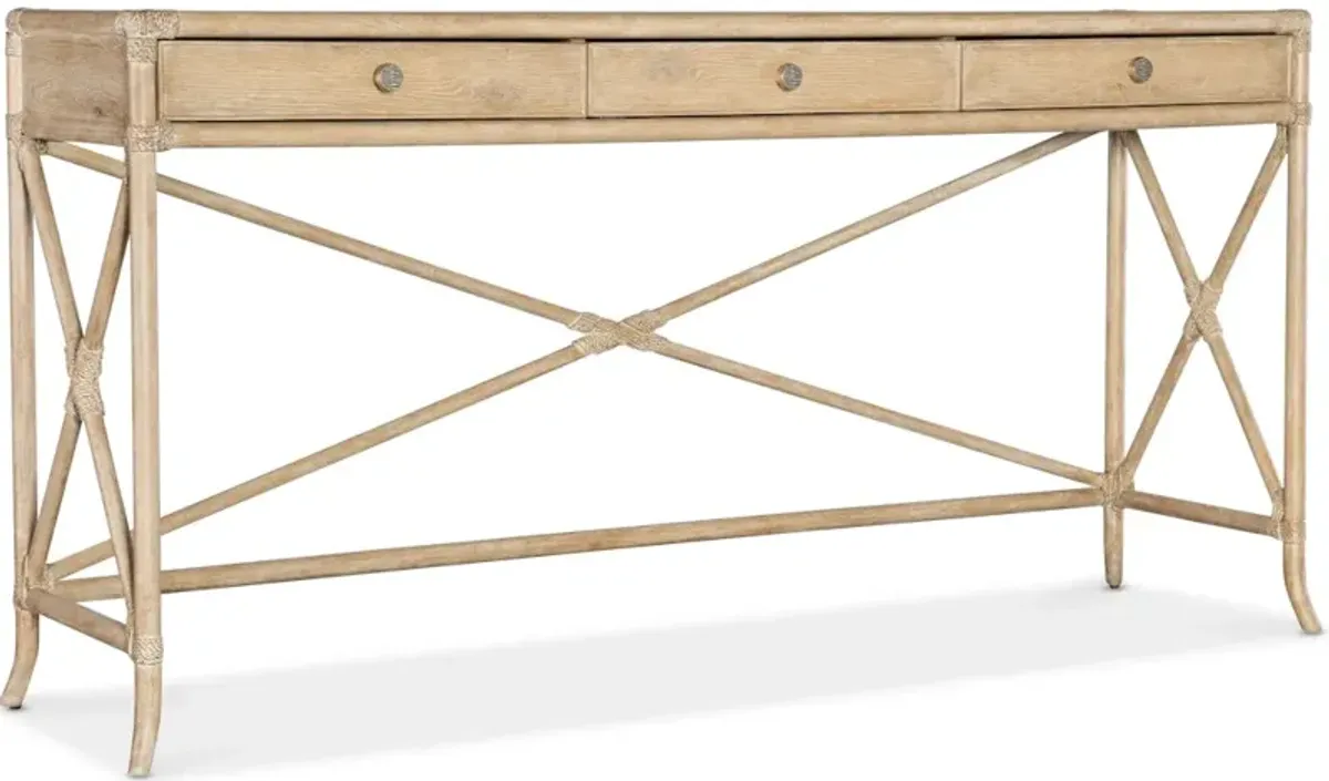 Retreat Pole Rattan Console