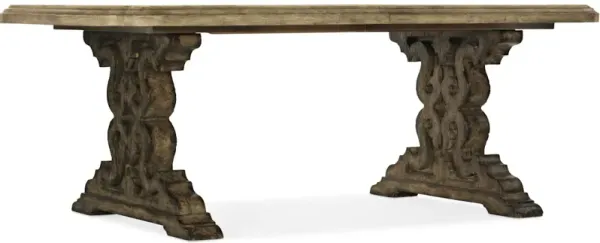 La Grange Le Vieux 86in Double Pedestal Table w/2-18in Leaves