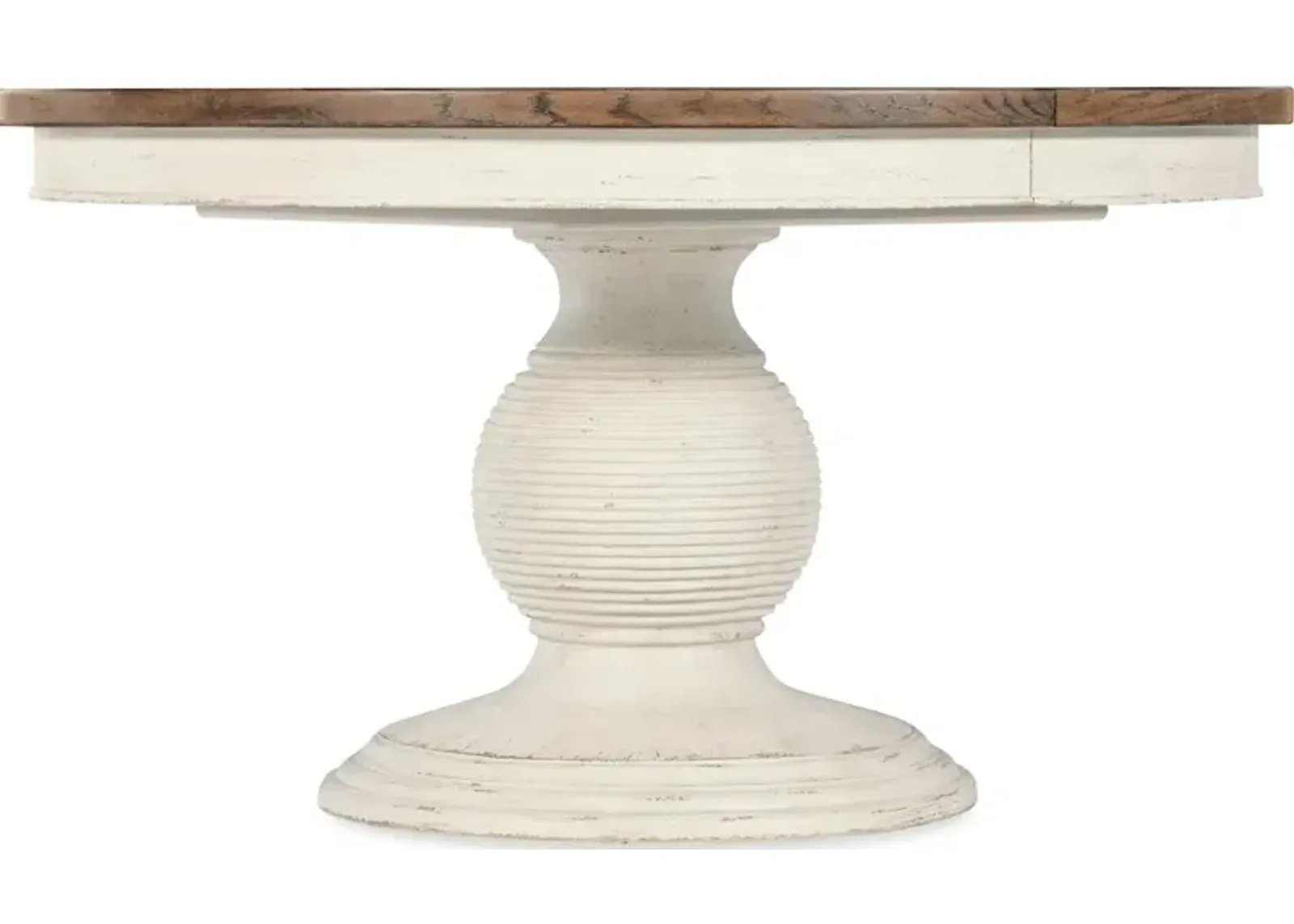 Americana Round Pedestal Dining Table w/1-22in leaf