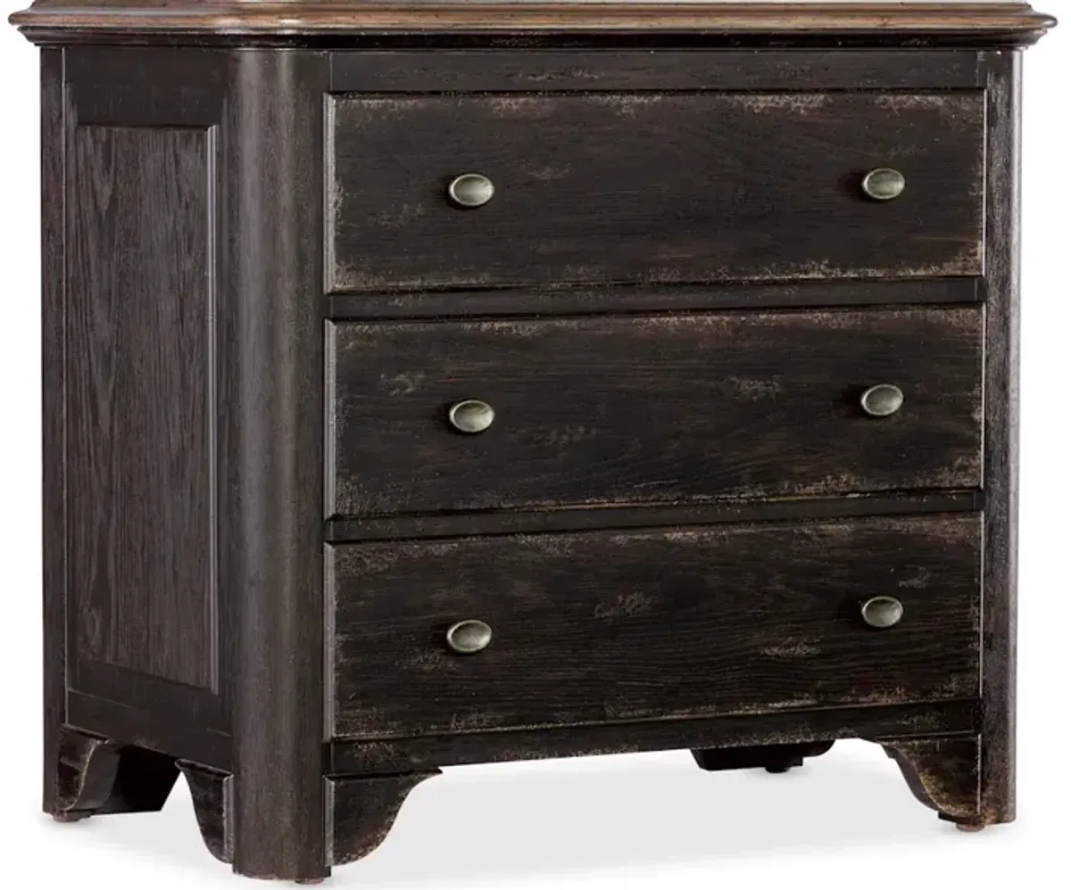 Americana Three-Drawer Nightstand