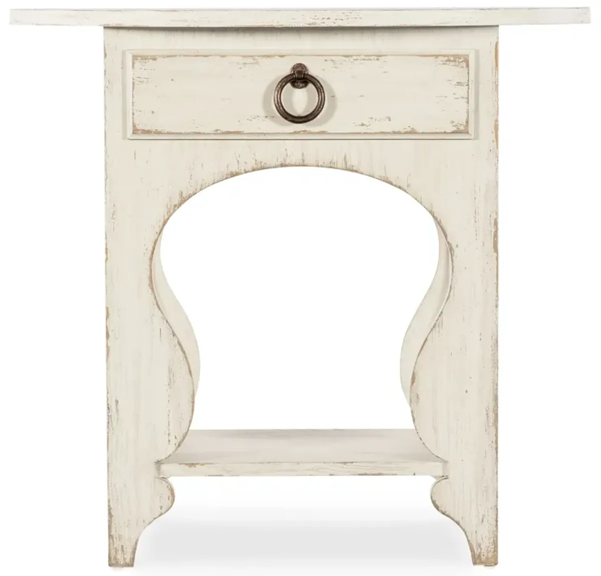 Americana One-Drawer Oval Nightstand