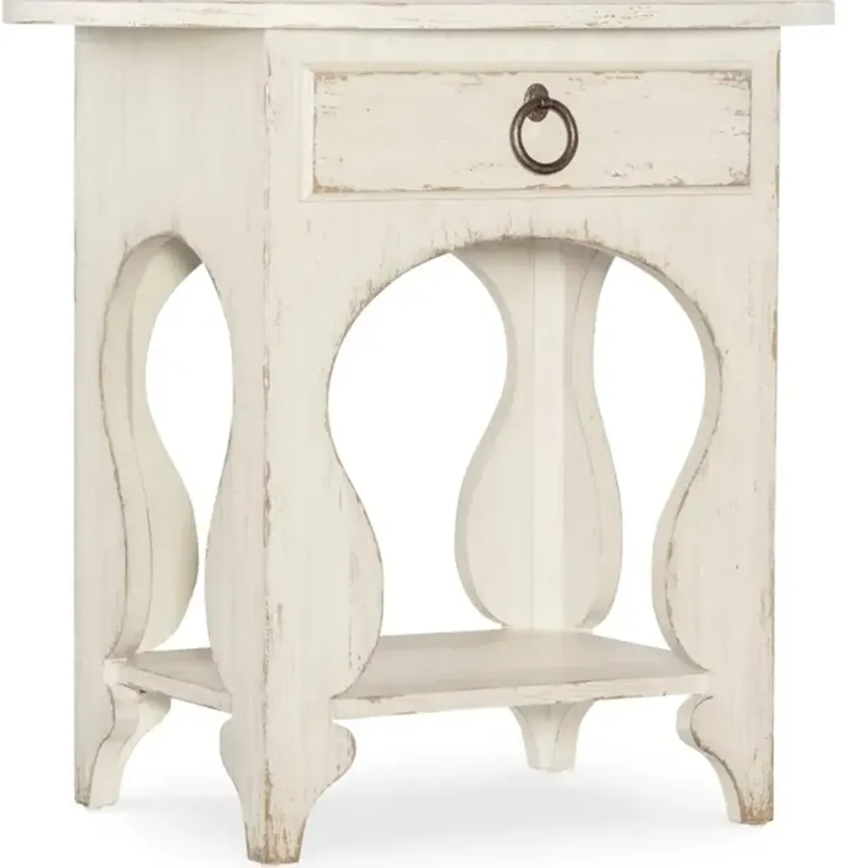 Americana One-Drawer Oval Nightstand