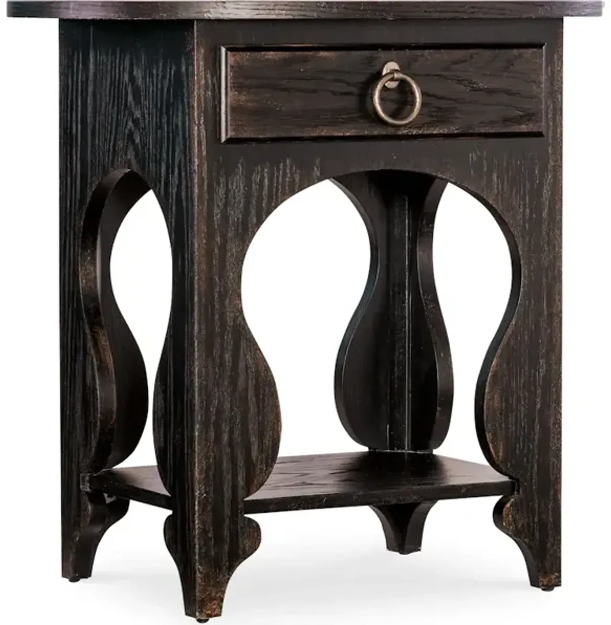 Americana One-Drawer Oval Nightstand