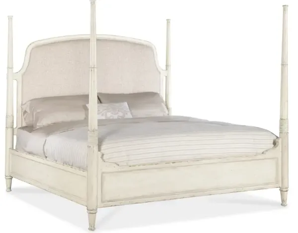 Americana Queen Upholstered Poster Bed