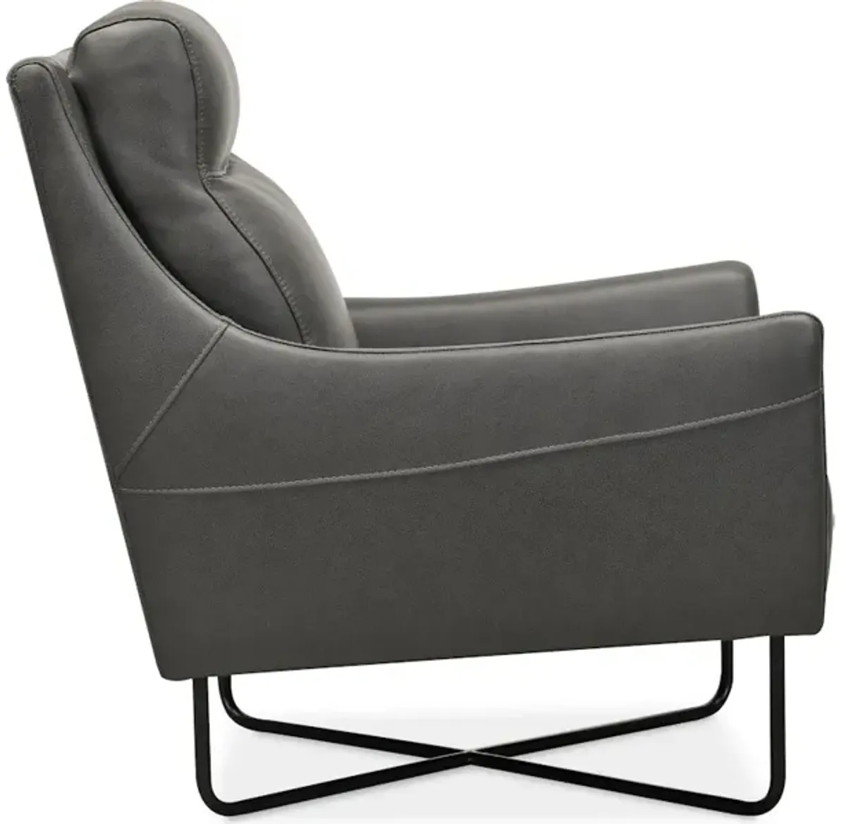 Efron Club Chair w/ Black Metal Base