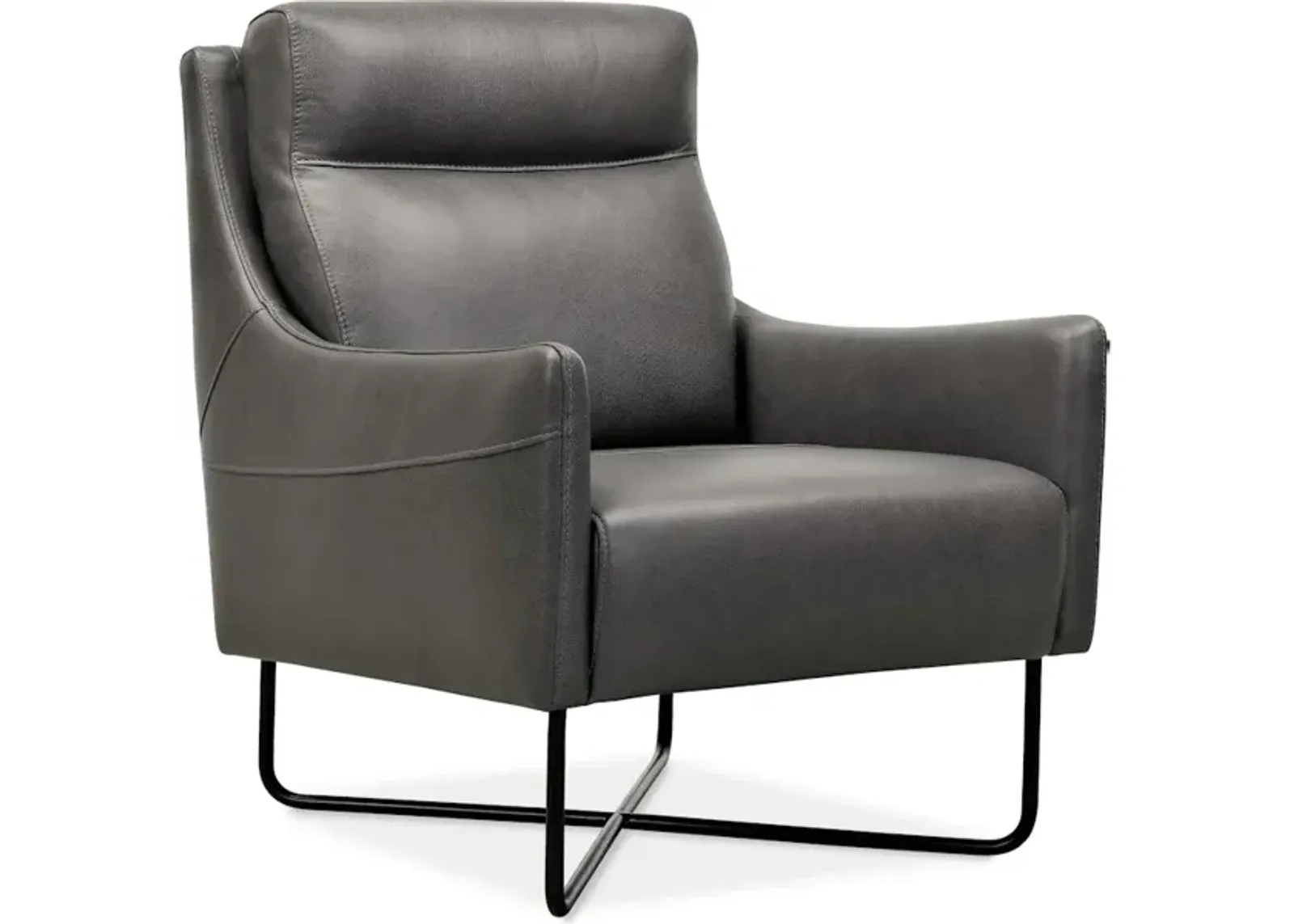 Efron Club Chair w/ Black Metal Base