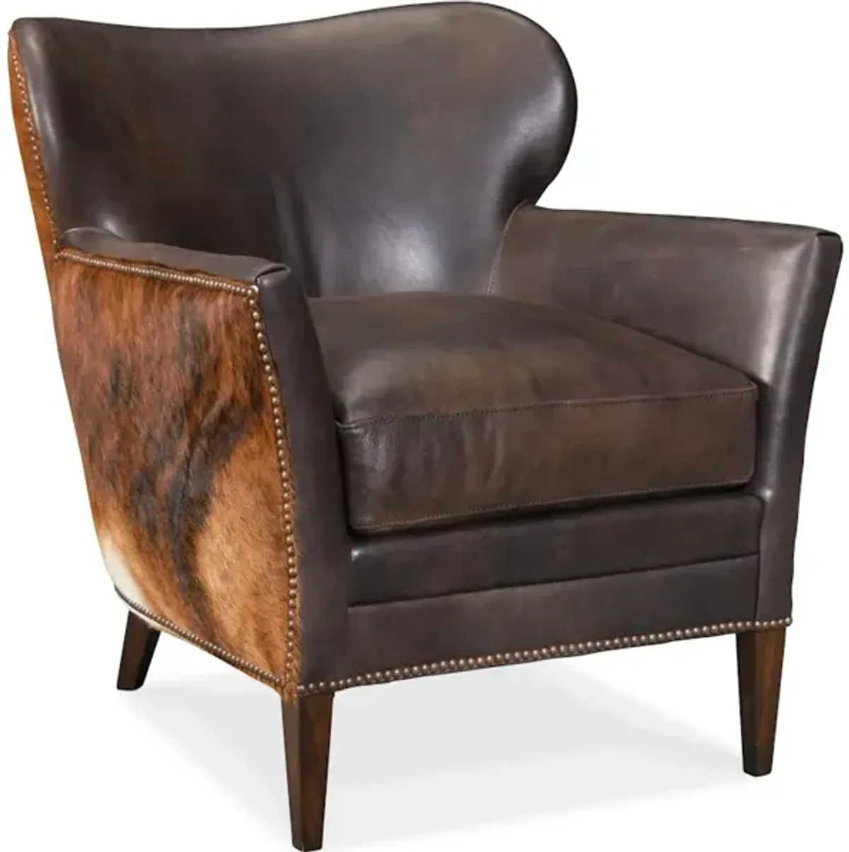 Kato Leather Club Chair w/ Dark HOH