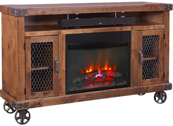 62 Inch Highboy Fireplace Console