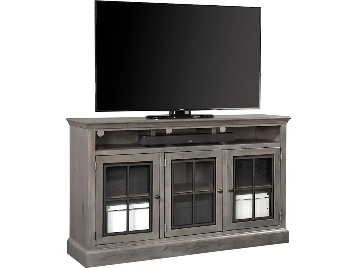 66 Inch Highboy Console with 3 Doors