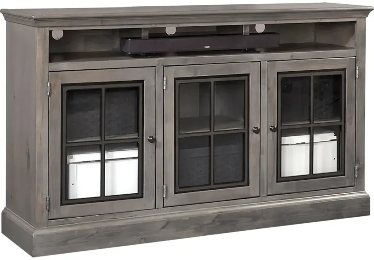 66 Inch Highboy Console with 3 Doors