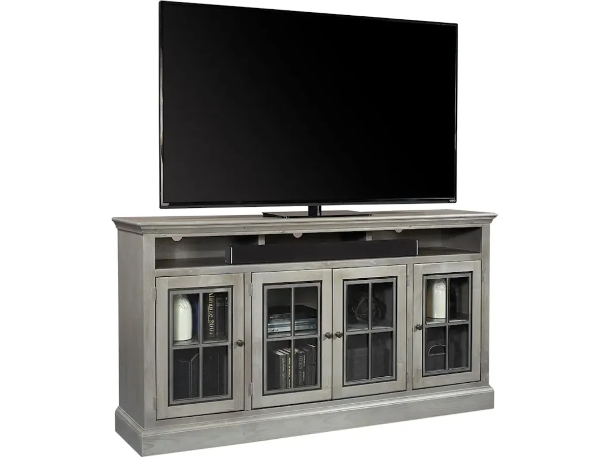 73 Inch Highboy Console with 4 Doors