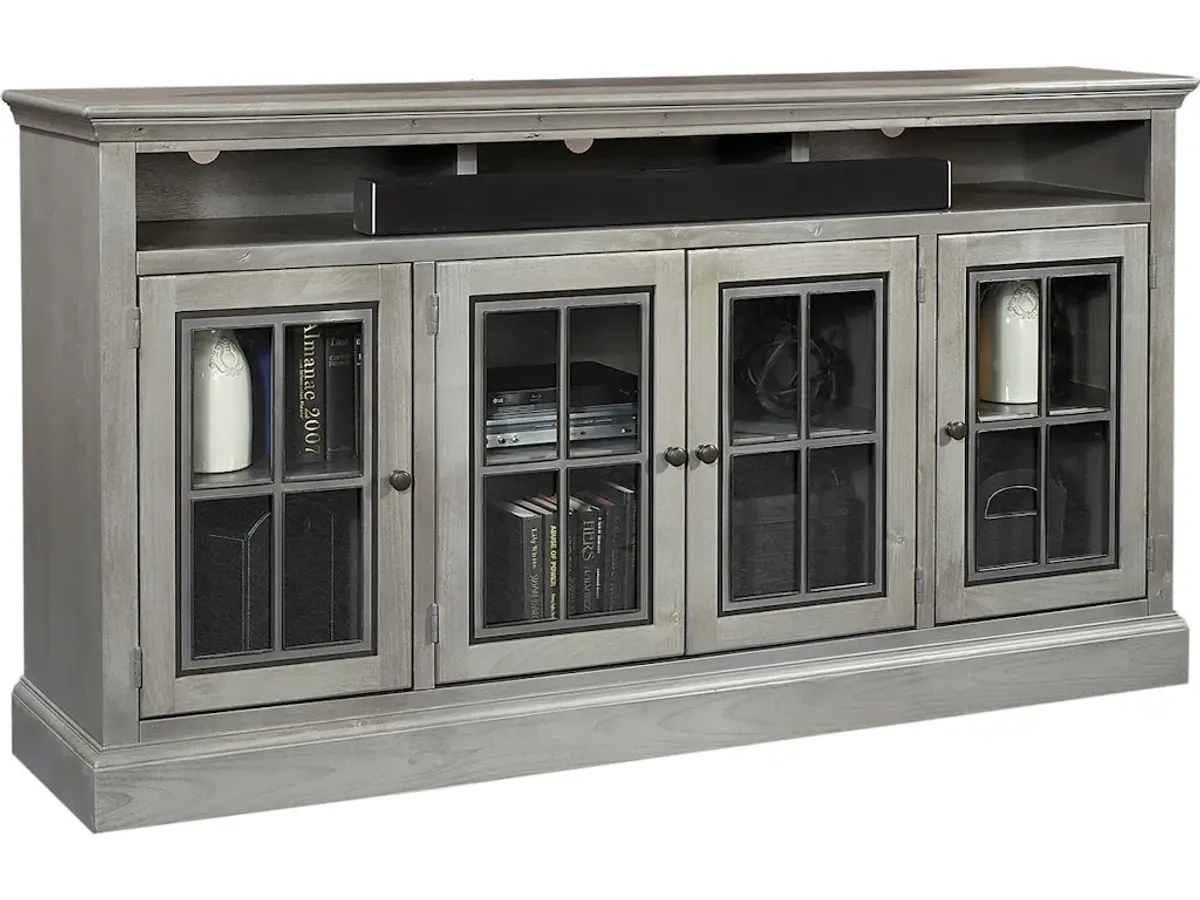 73 Inch Highboy Console with 4 Doors