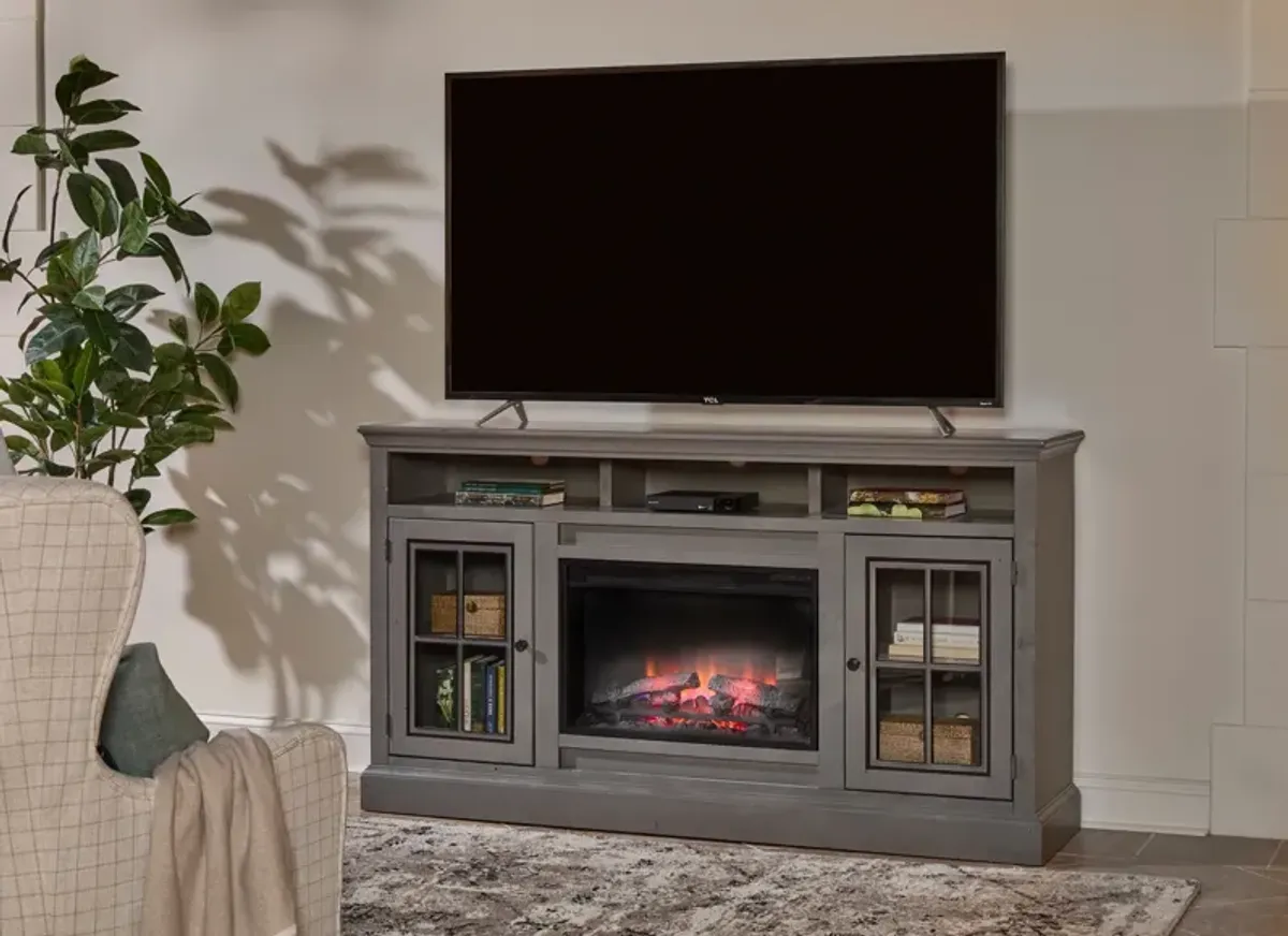 70 Inch Highboy Fireplace Console