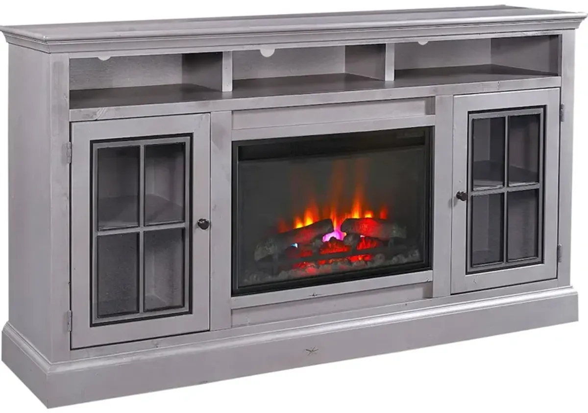 70 Inch Highboy Fireplace Console