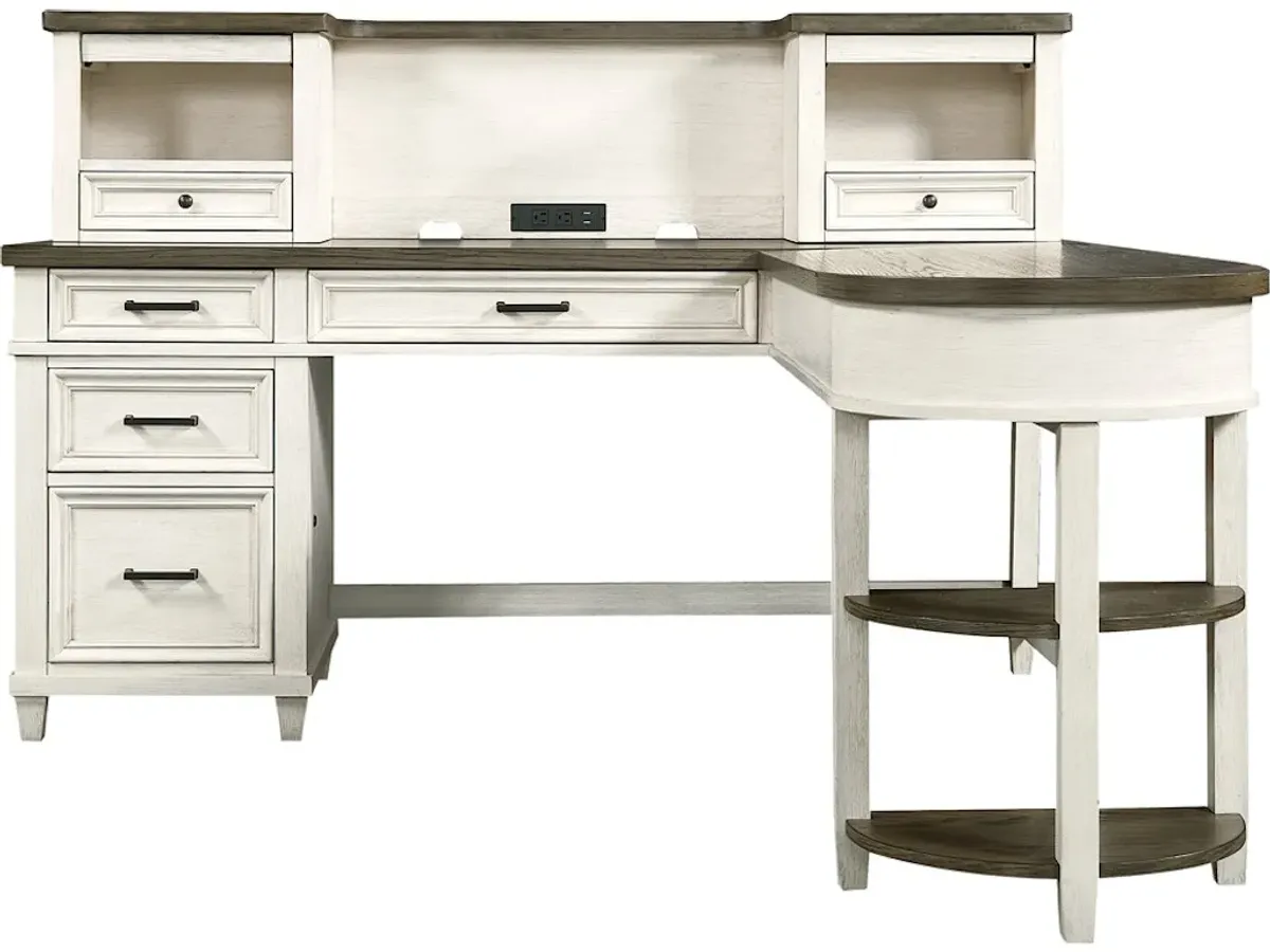 Single Ped Desk Hutch