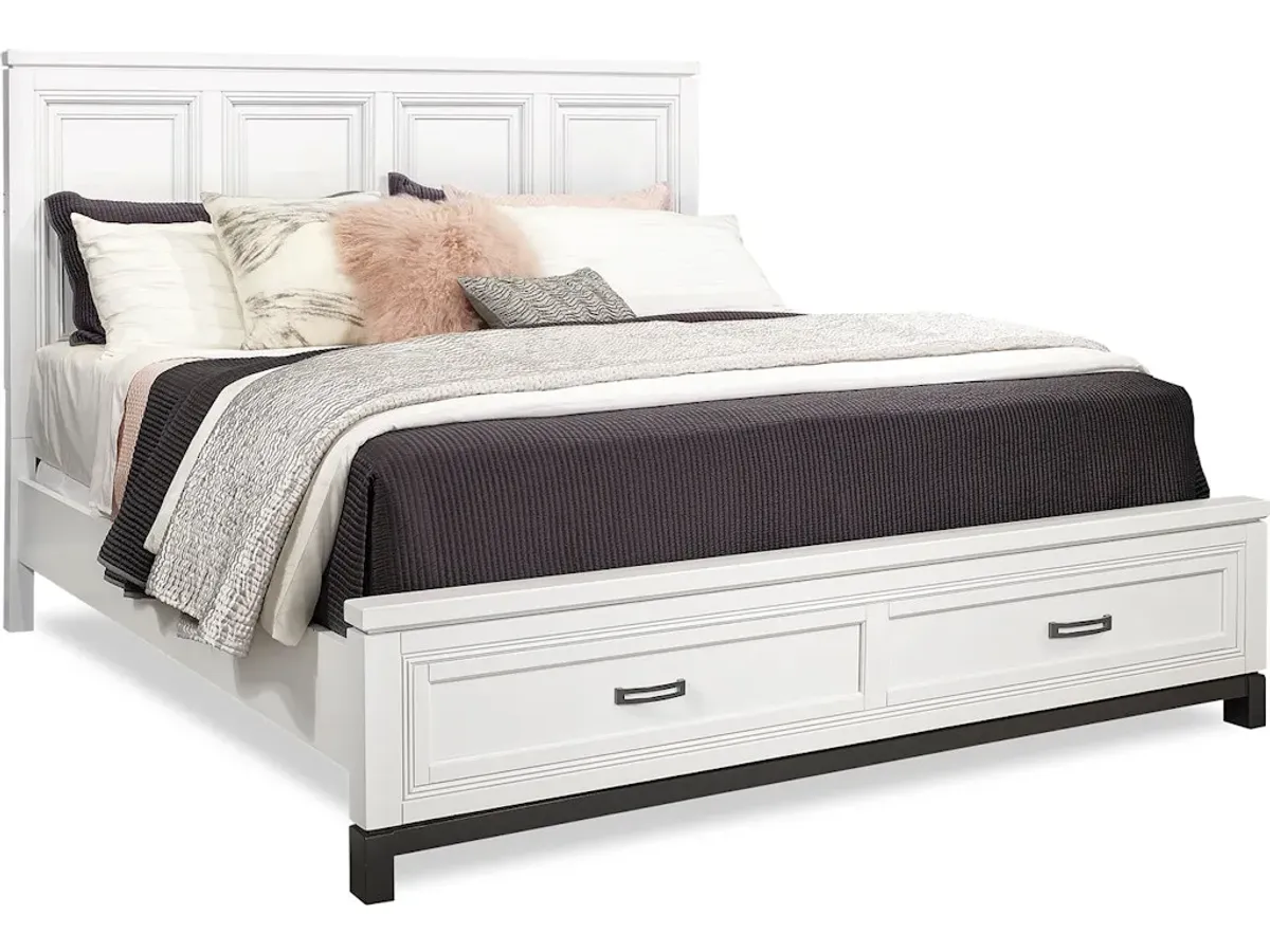 King Painted Panel Headboard (with lamp assist)