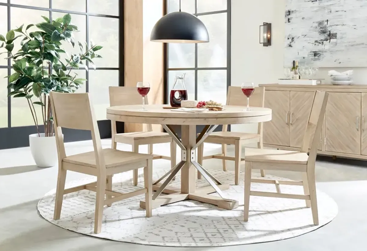 Dining Side Chair with Wood Seat (2/Ctn)