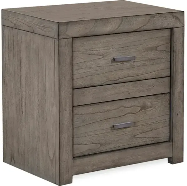 2 Drawer Nightstand with power