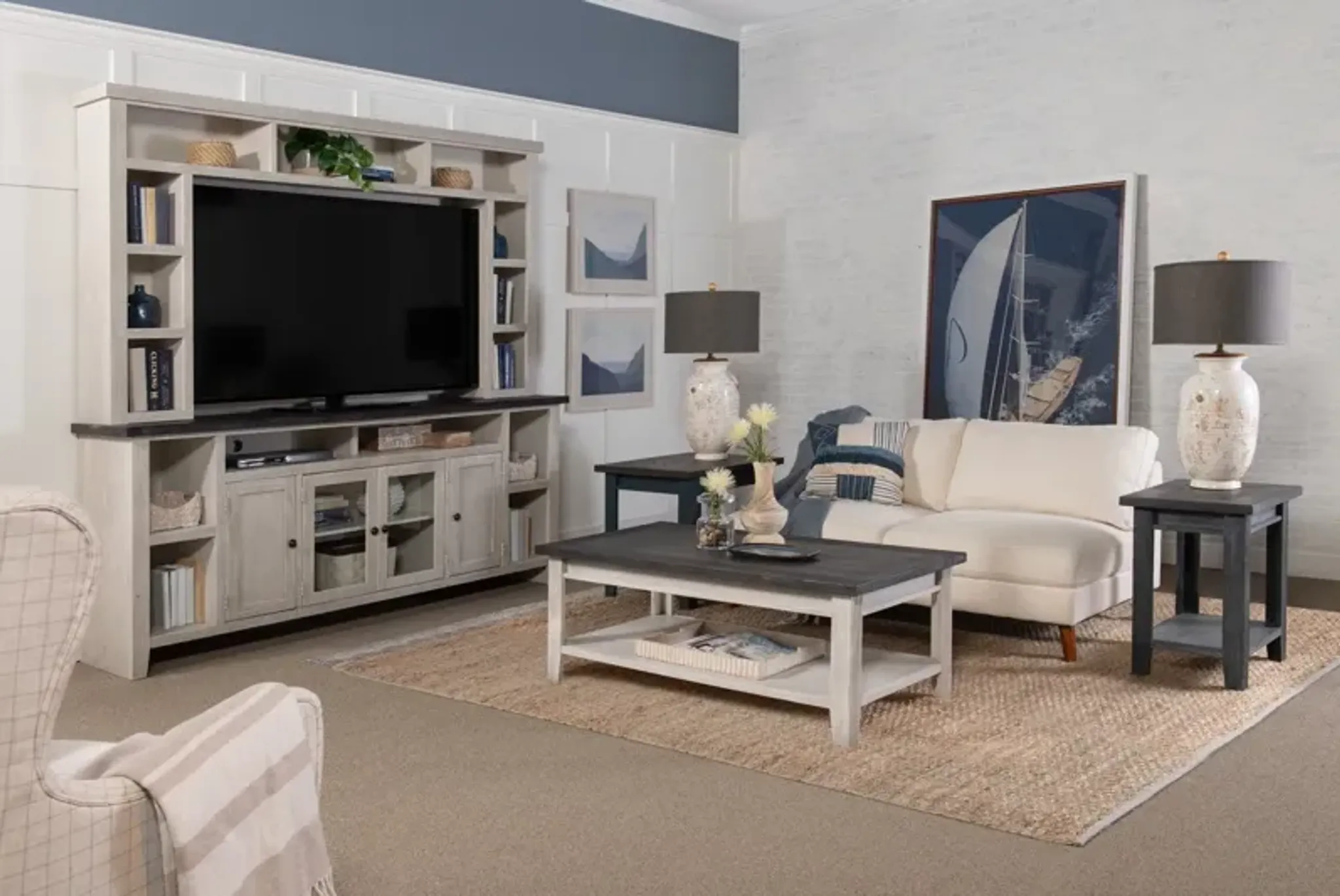 84 Inch Console With 4 Doors Walter E Smithe | Furniture.com