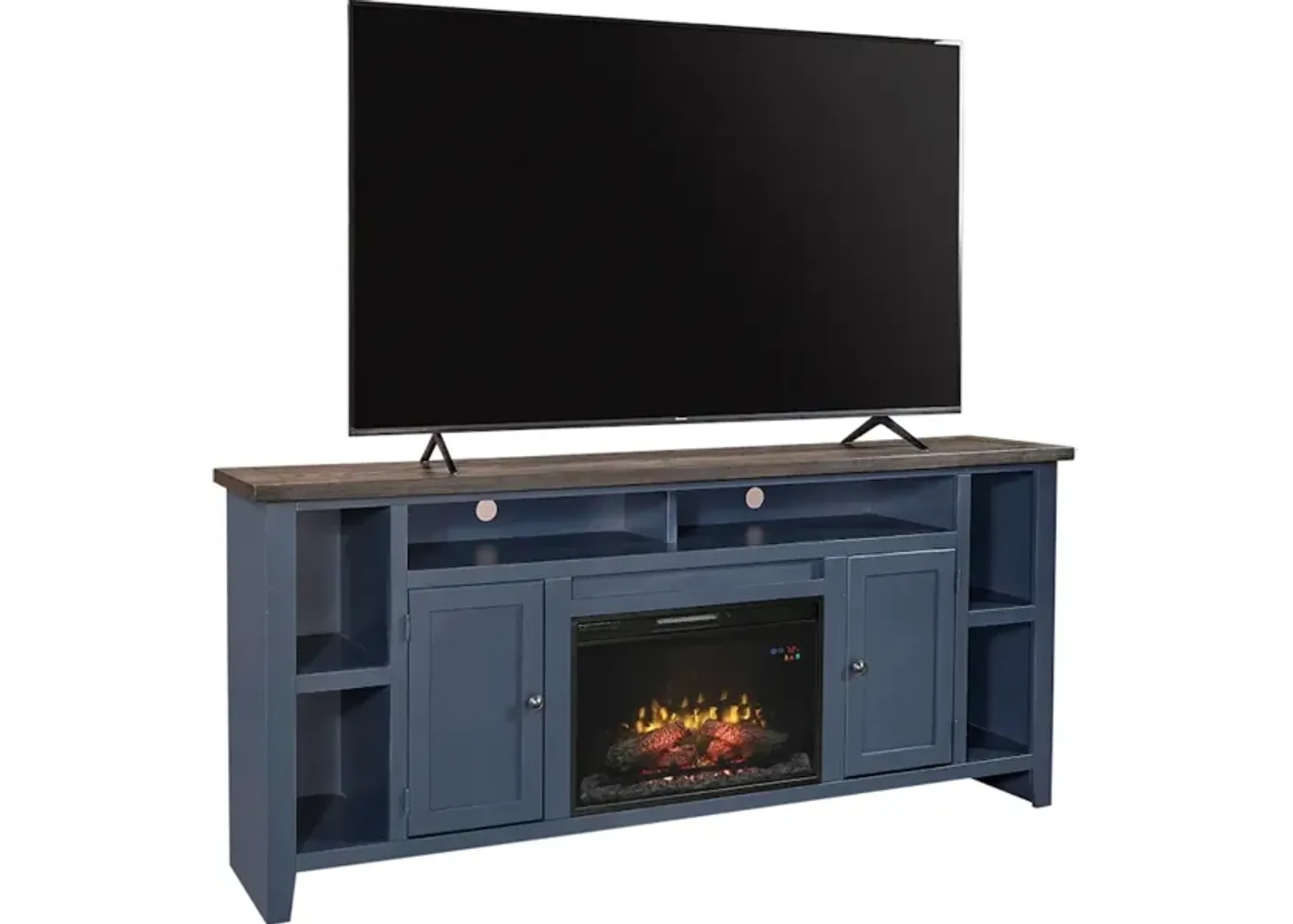 84 Inch Fireplace Console with 2 Doors