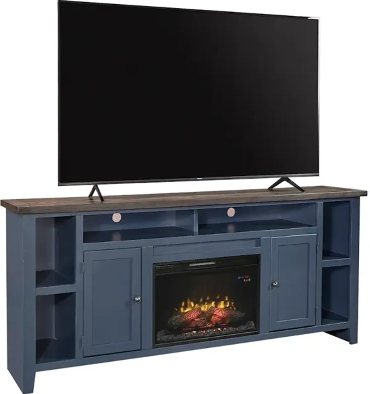 84 Inch Fireplace Console with 2 Doors