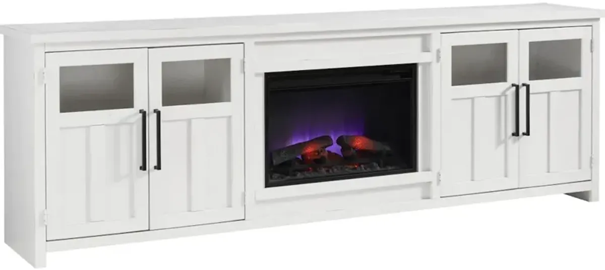98 Inch Fireplace with 4 Doors