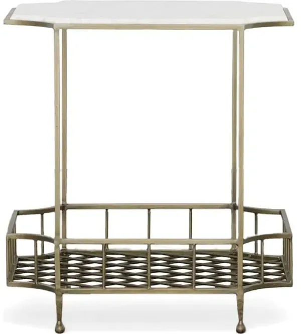 Riley Iron & Marble Side Table