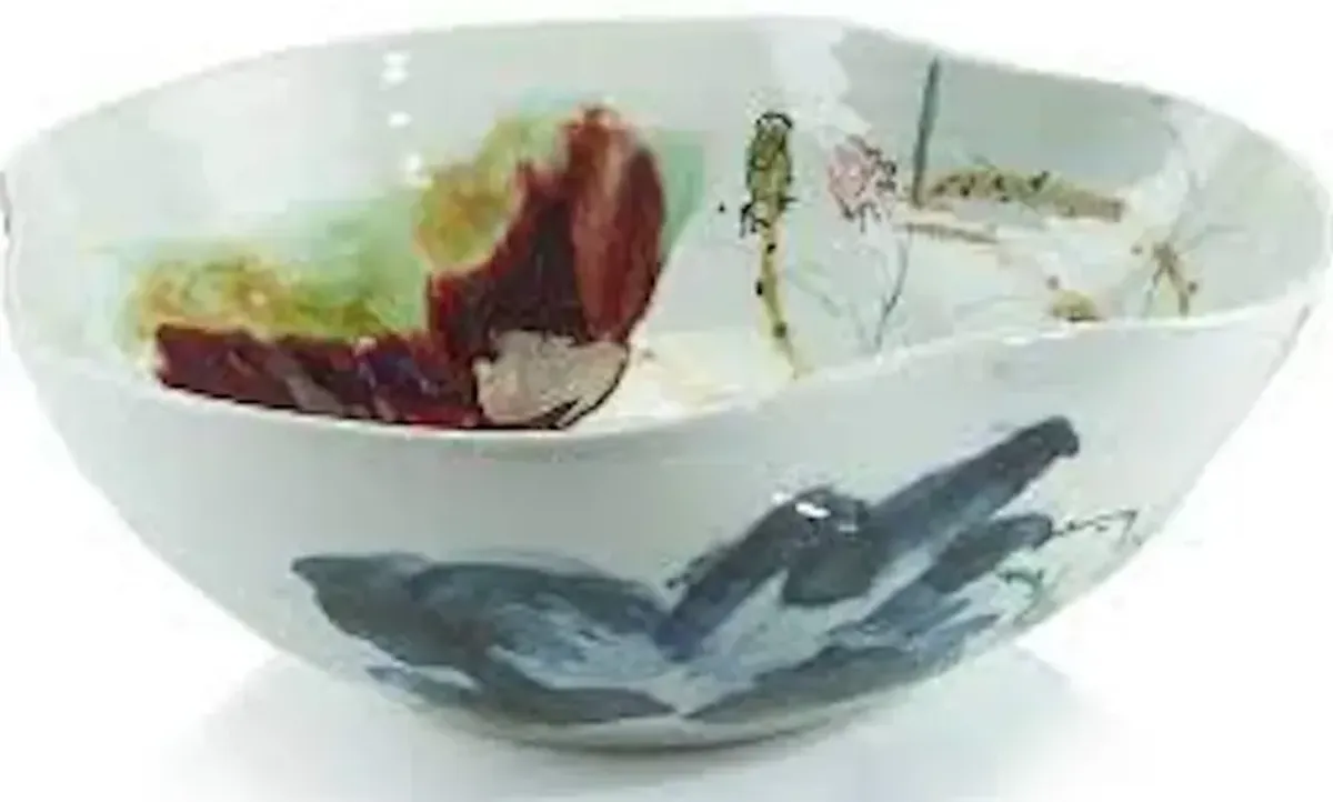 CURLED RIM PORCELAIN BOWL