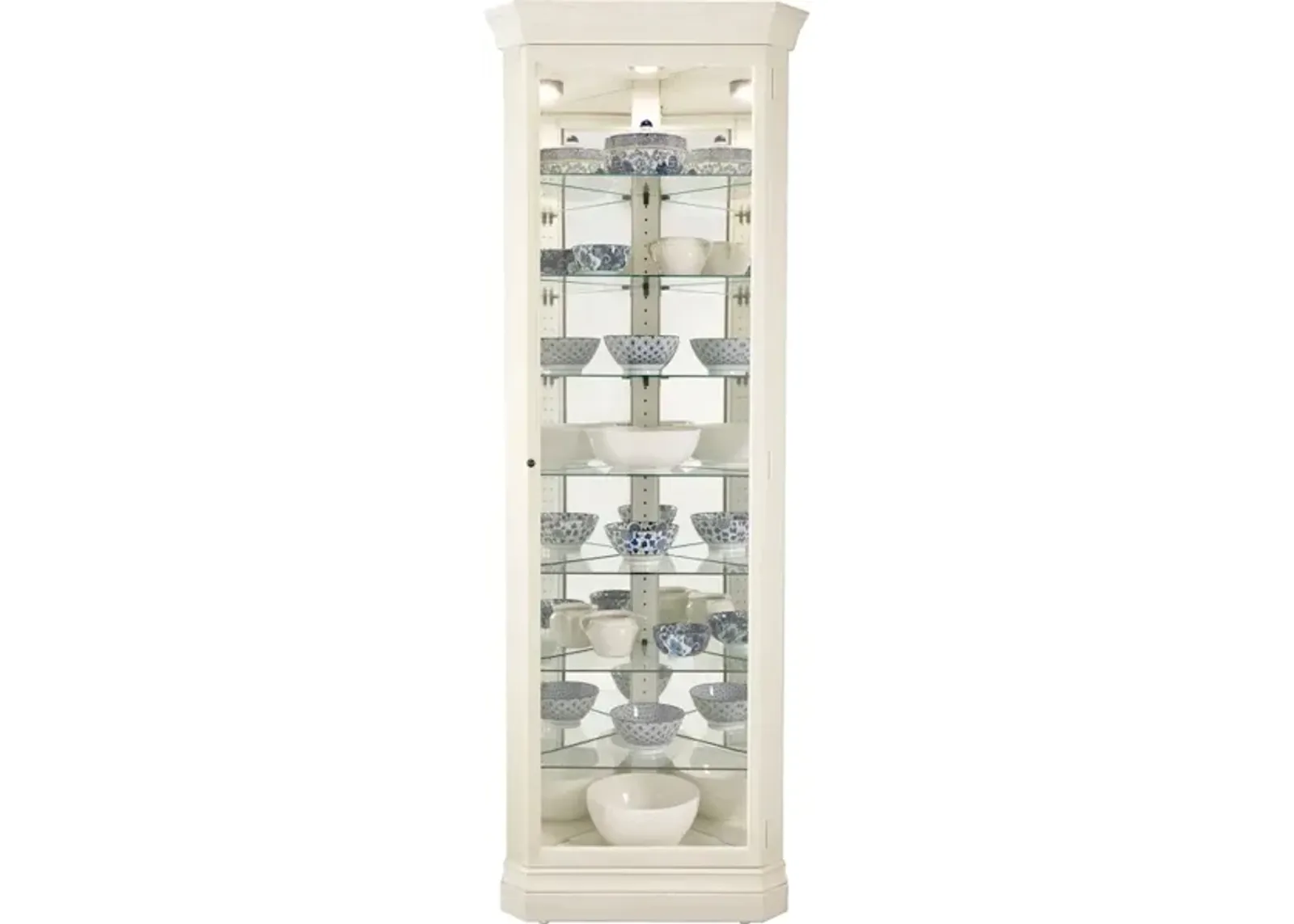 Delia II Corner Curio Cabinet