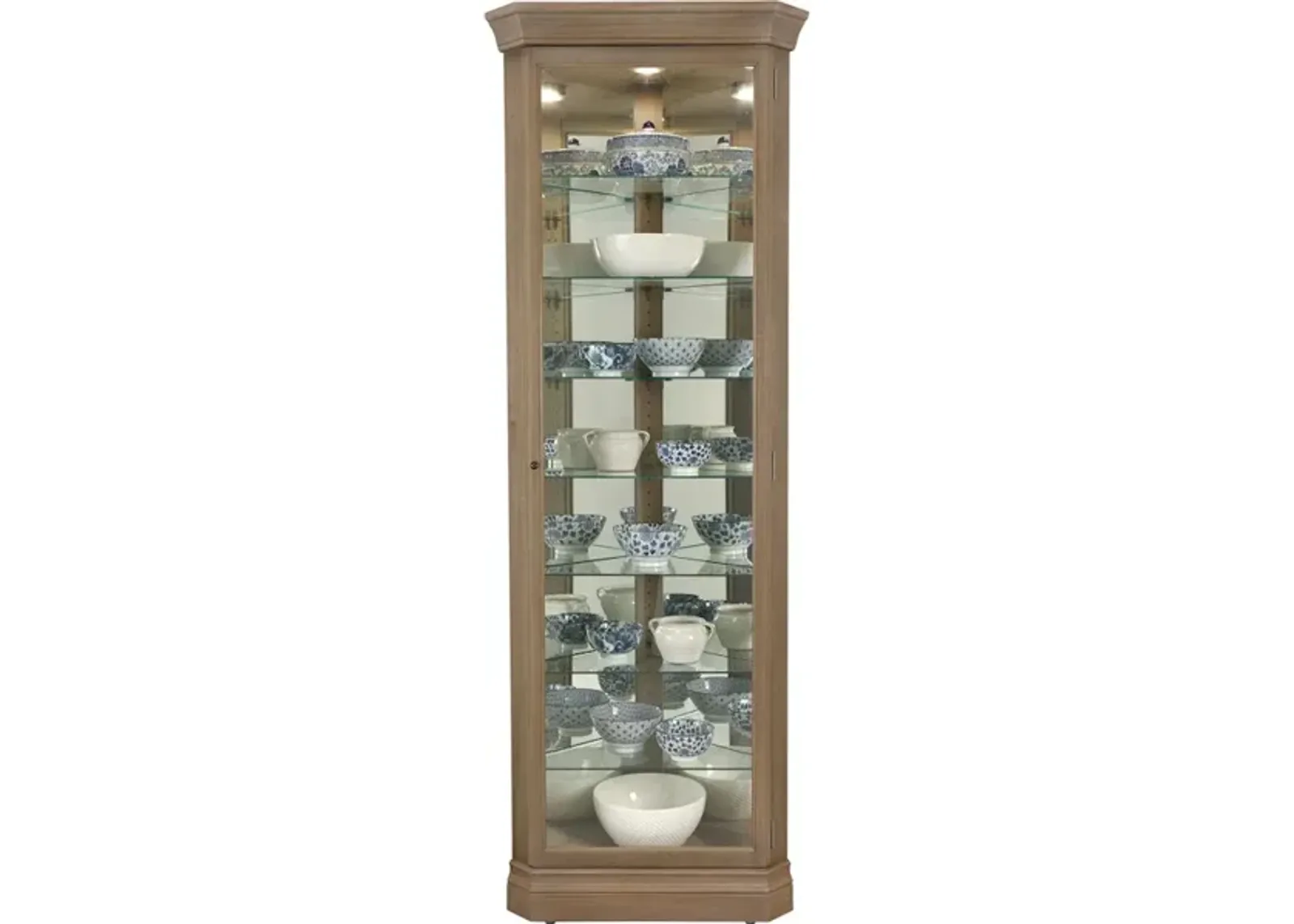 Delia III Corner Curio Cabinet