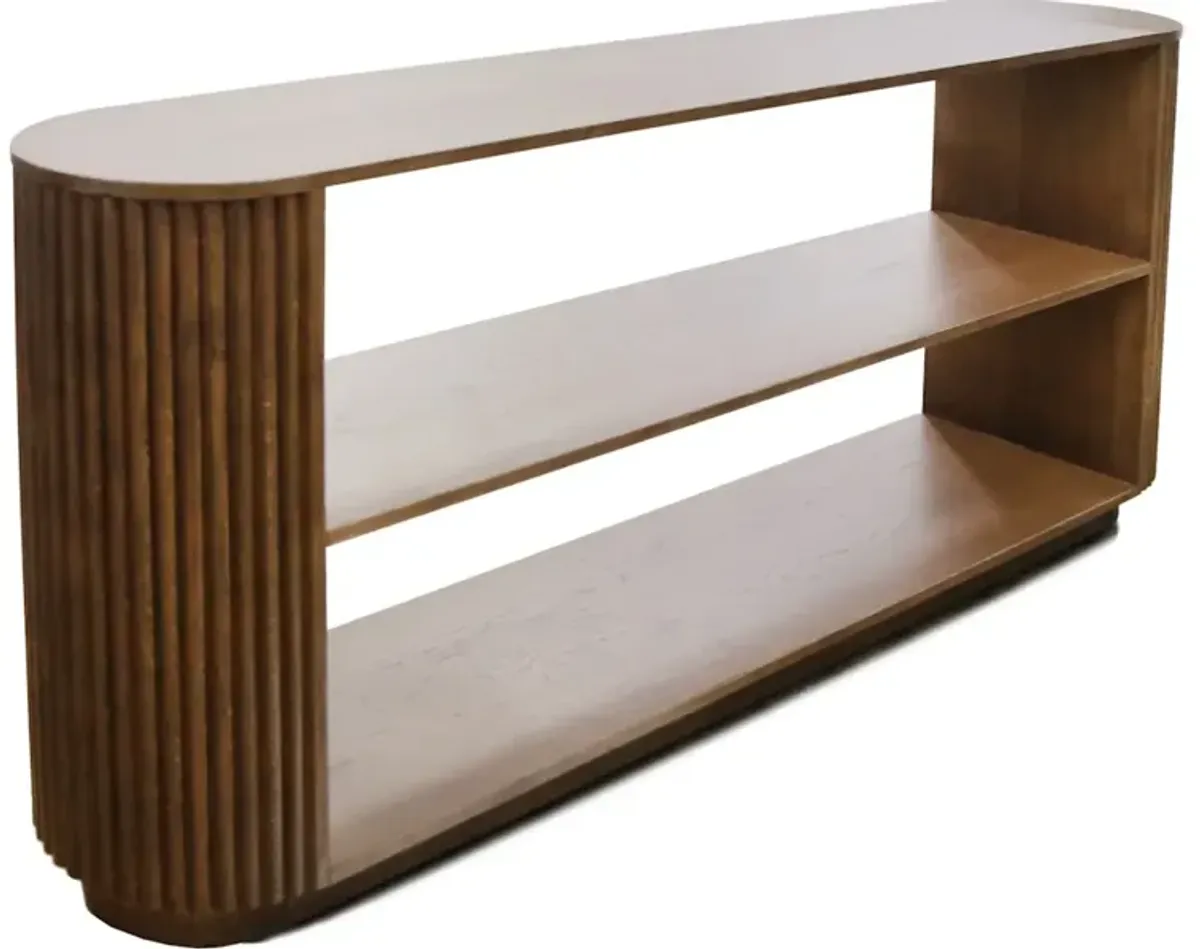 COLE CONSOLE TABLE - TOFFEE BROWN