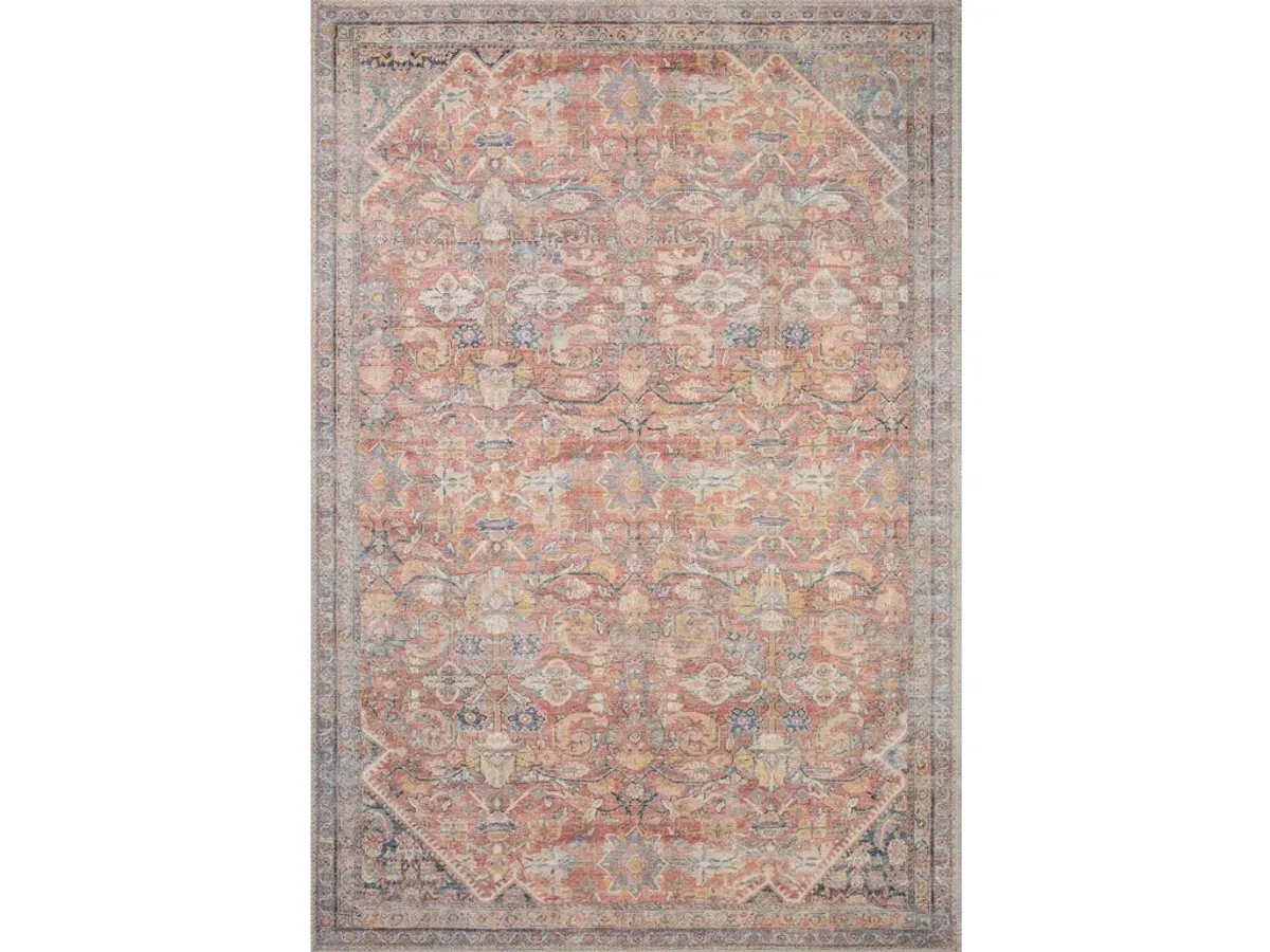 ADRIAN ADR-02 RUST/DENIM 2'6 X 7'6 RUNNER RUG