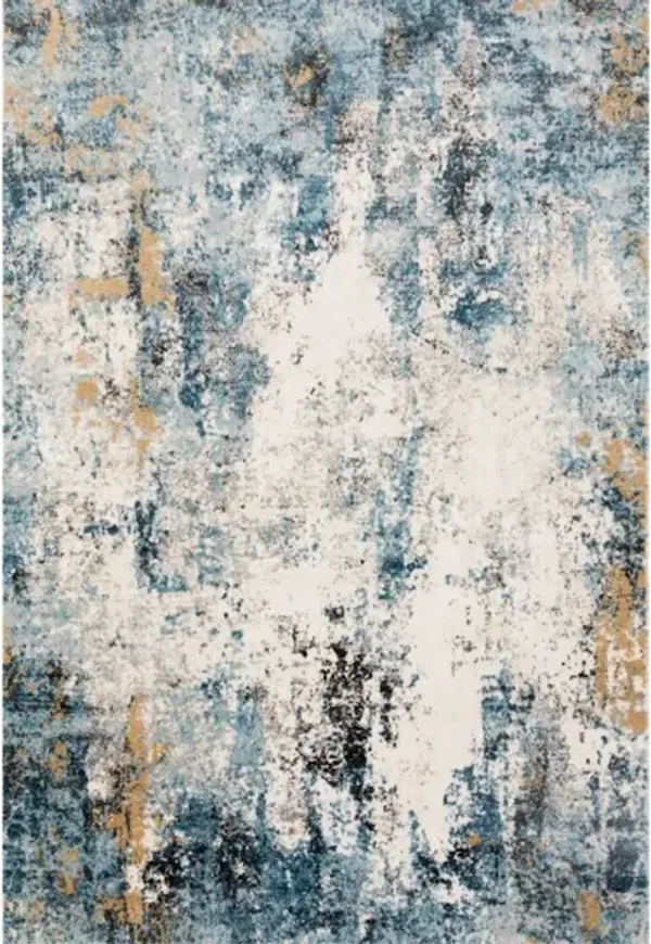 ALCHEMY ALC-05 DENIM/IVORY 6'7 X 9'2 AREA RUG