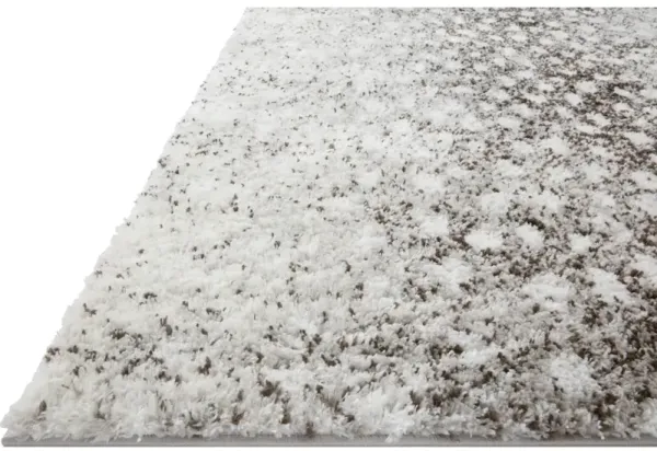 BLISS SHAG BLS-01 GREY/WHITE 2'7 X 12'0 RUNNER RUG
