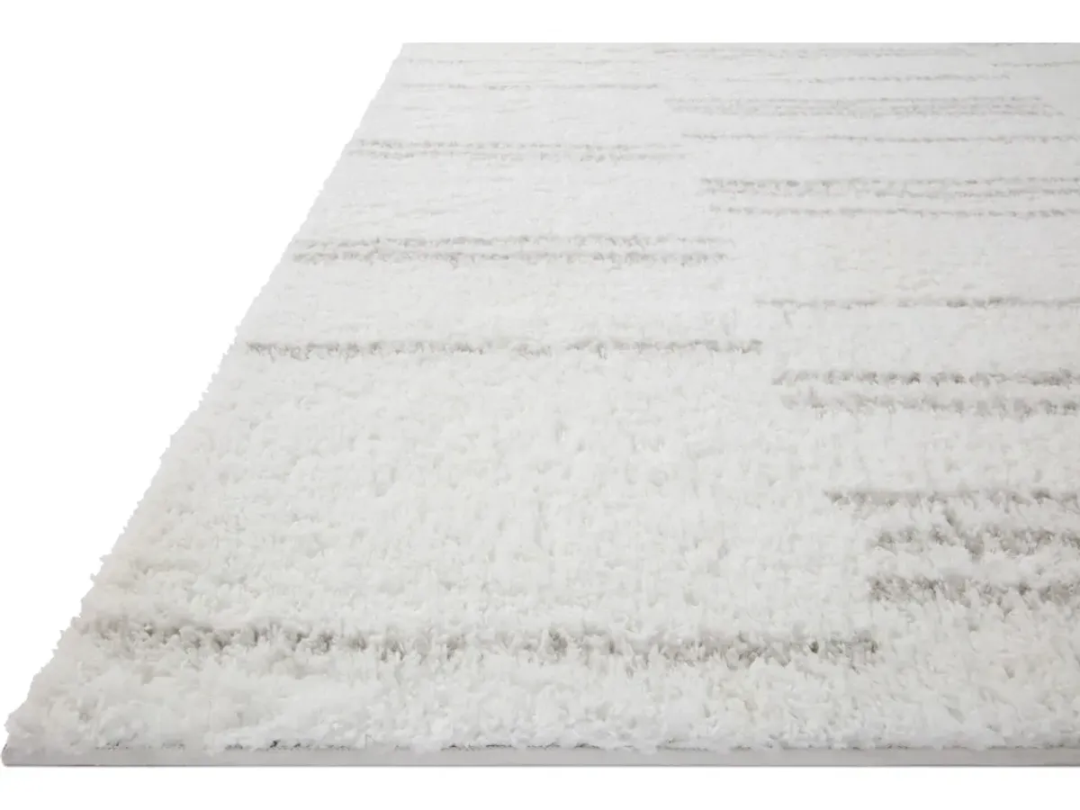 BLISS SHAG BLS-02 WHITE/GREY 7'10 X 10' AREA RUG