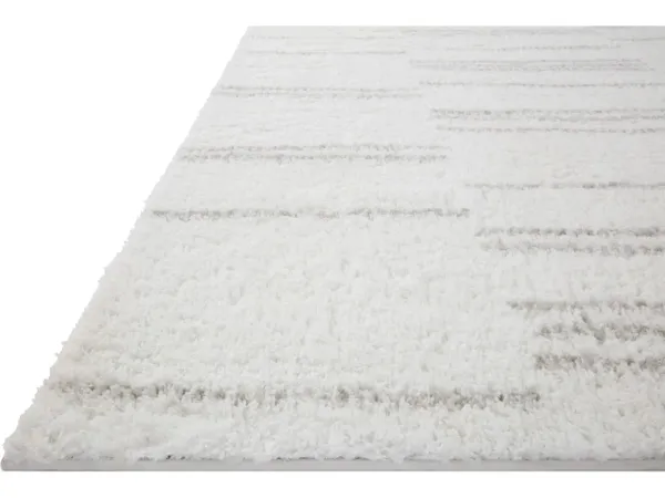 BLISS SHAG BLS-02 WHITE/GREY 9'3 X 13' AREA RUG