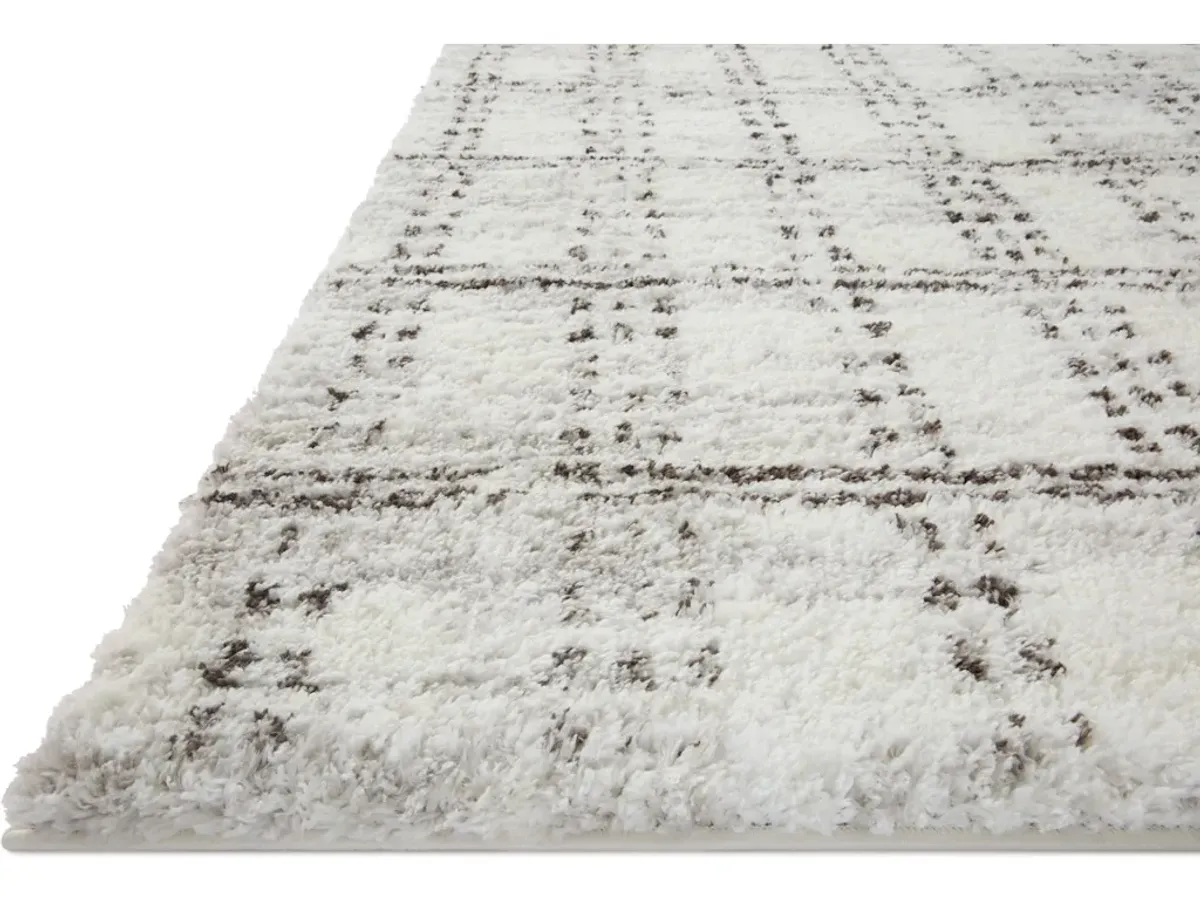 BLISS SHAG BLS-03 CREAM/GREY 5'3 X 7'6 AREA RUG