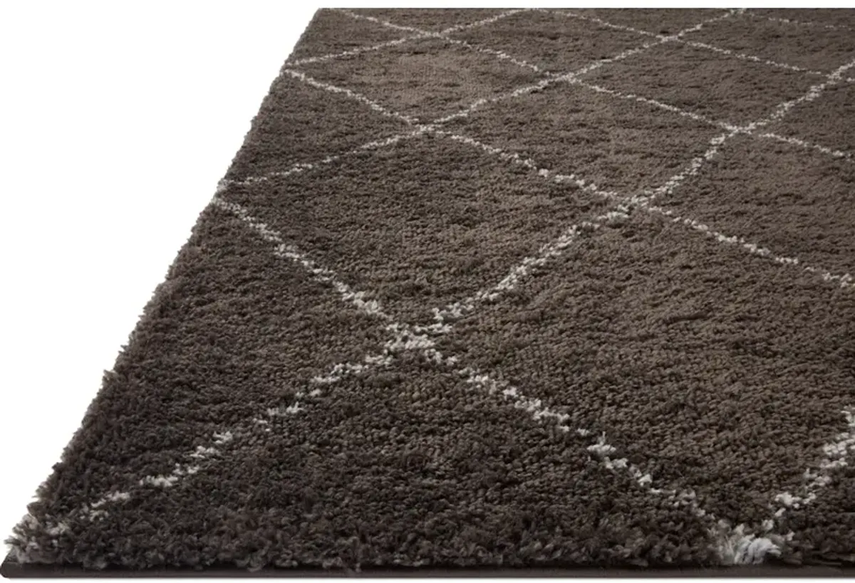 BLISS SHAG BLS-04 BARK/GREY 2'7 X 12'0 RUNNER RUG