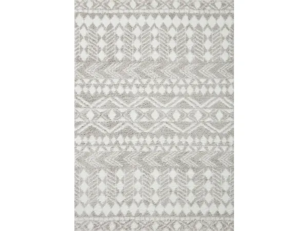 BLISS SHAG BLS-05 GREY/WHITE 2'3 X 4'0 ACCENT RUG