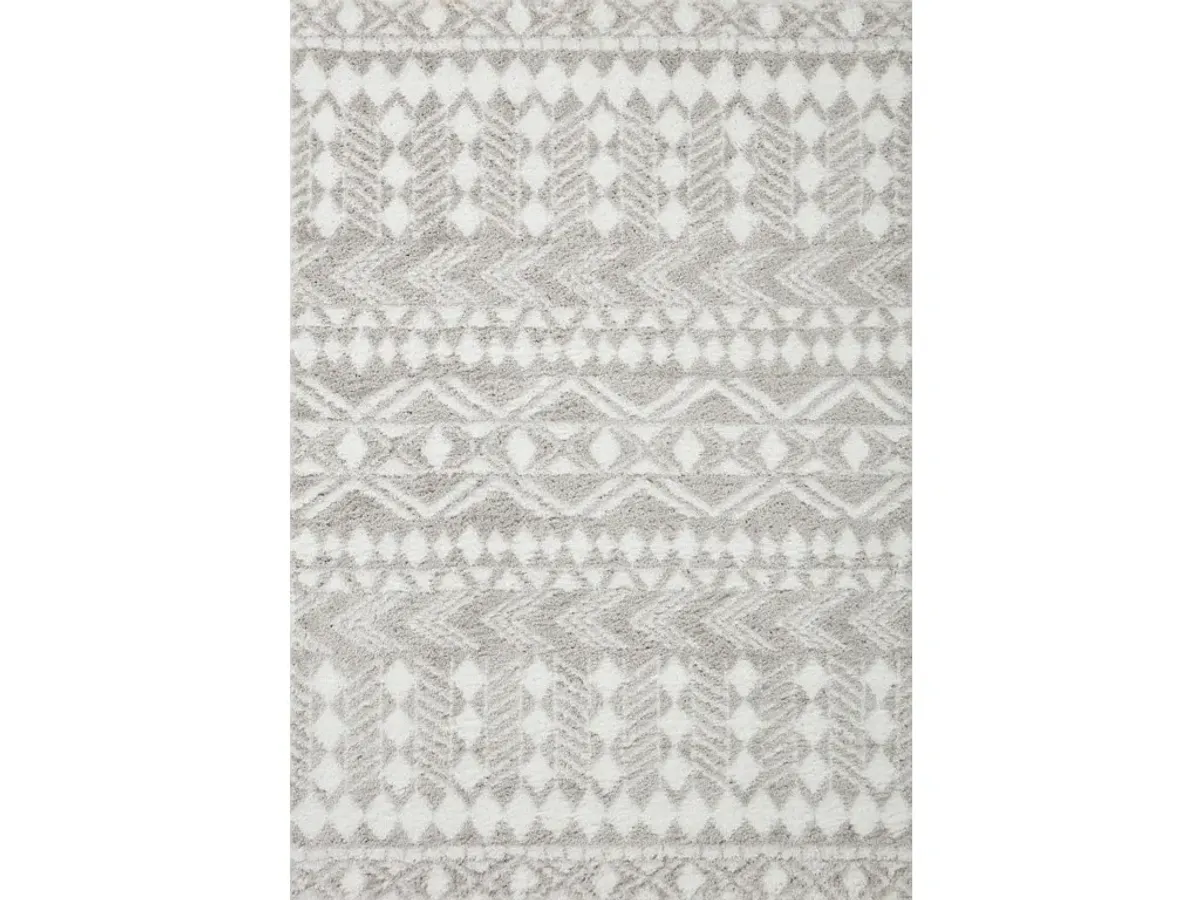 BLISS SHAG BLS-05 GREY/WHITE 9'3 X 13' AREA RUG